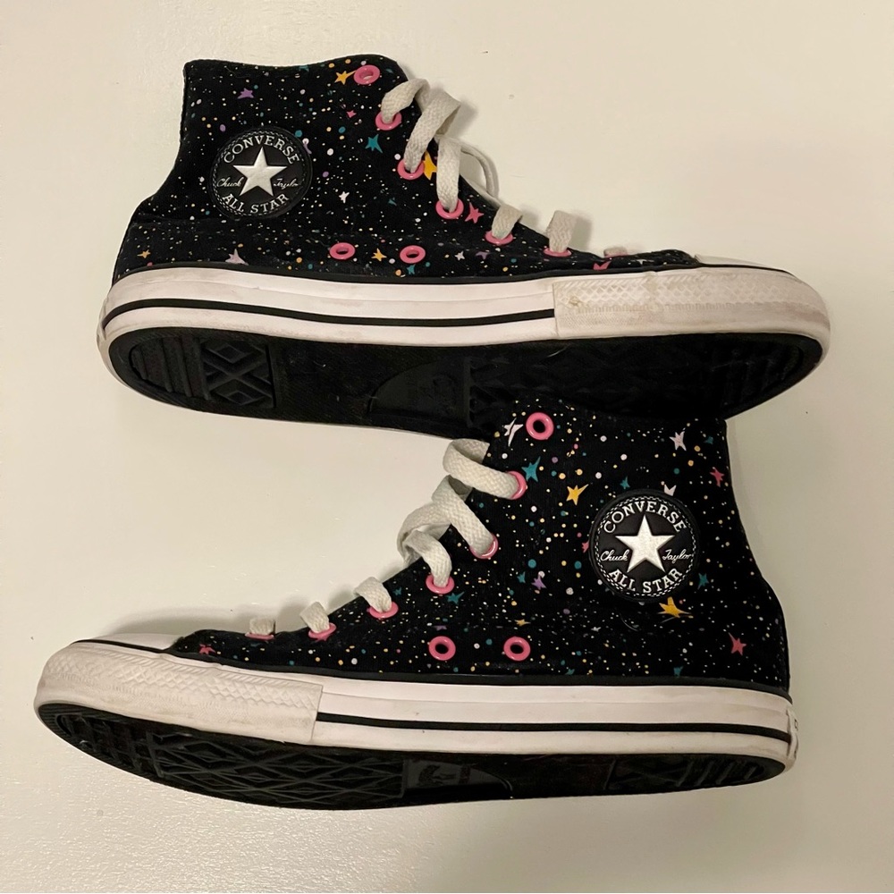 Converse Chuck Taylor All Star Hi 665113F Black Casual Shoes Sneakers Sz 5